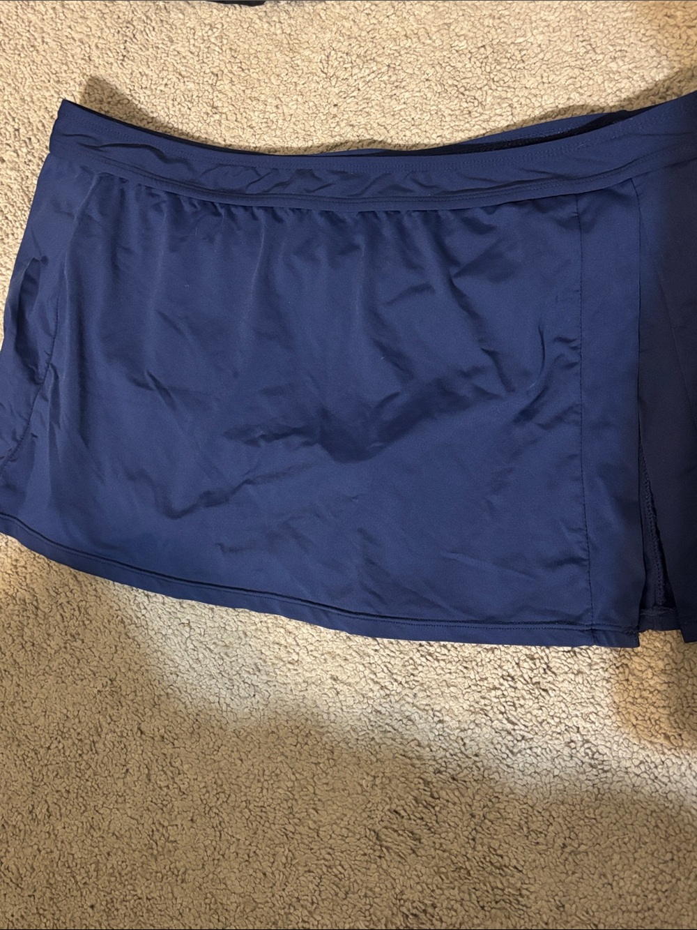 Women’s Navy Active swimsuit skirt with bottoms inside